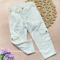 Pantalon Cargo Degradado blanco