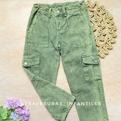 Pantalon Cargo Degradado verde