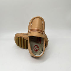 Mocasines Para Niño Detalle Raya Café Detalle