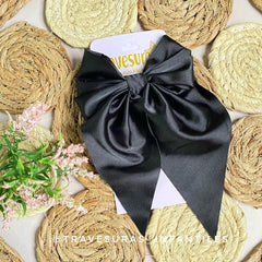 Moño En Satin Pliege negro
