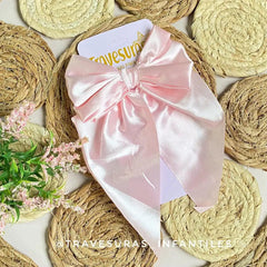 Moño En Satin Pliege rosa