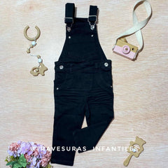 Overol Denim Detalle Degradado negro