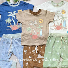 Pijama Estampado Surf Beach Color Surtido