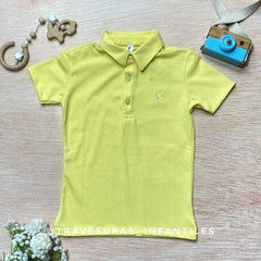Polo Bordado Caballito Niño amarillo