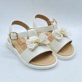 Sandalias Para Niña Moño Blanco