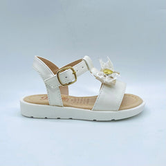 Sandalias Para Niña Moño Blanco Estilo