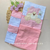 Set Sabana Bordada Estampado Oso