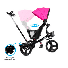 Triciclo Sun 360 Grados Rosa Prinsel Uso