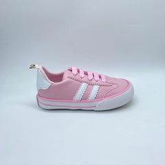 Tenis Detalle Rayas Rosa Melosos Estilo