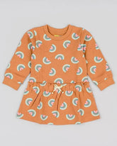 Vestido Manga Larga Estampado Arcoíris Tierra