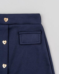 Falda Short Botones Corazón