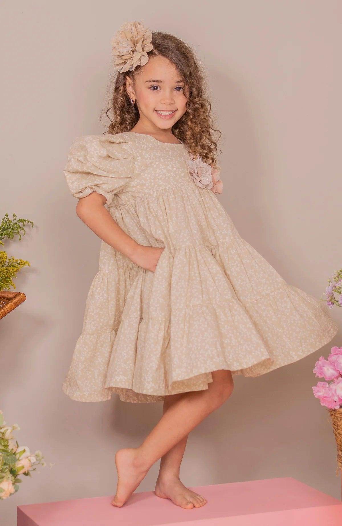 Vestido De Fiesta Elegancia Beige