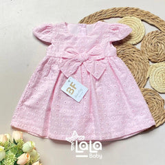 Vestido Ojalillo Rosa