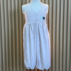 Vestido Globo Detalle Corazon Beige