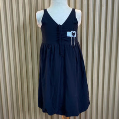 Vestido Globo Detalle Corazon Negro