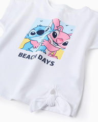 Blusa Estampado Stitch Blanco Zippy  Detalle