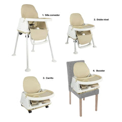 Silla Comedor 3 en 1 Smart Beige Bebesit Modelo