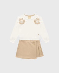 Conjunto Saco Cisne Marfil Milon