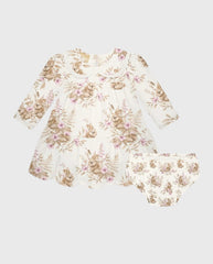 Vestido Manga Larga Conejos Beige Milon