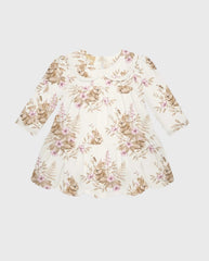 Vestido Manga Larga Conejos Beige Milon detalle