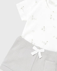 Conjunto Bermuda Estampado Pato Blanco Mayoral