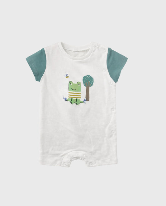 Pelele Estampado Rana Blanco Verde Mayoral