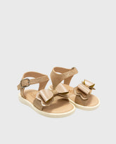 Sandalias Moño Oro Rosa