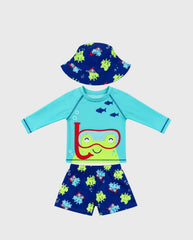 Traje de Baño Manga Larga Con Pava Rana