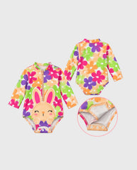 Vestido de Baño Enterizo Con Pava Conejo deyalle