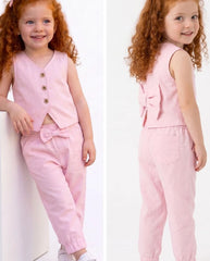 Conjunto Pantalón Moño Rosa MODELO