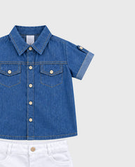 Conjunto Bermuda Y Camisa Denim diseño