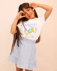 Conjunto Falda Rayas Limones niña
