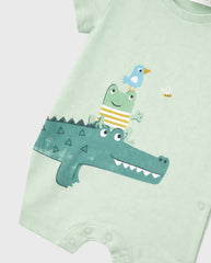 Pelele Estampado Animales Cocodrilo Verde Mayoral detalle