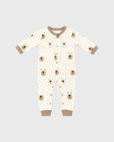 Pijama Enteriza Estampada Osos Beige