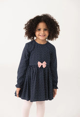 Vestido Manga Larga Puntos Navy Boboli Modelo