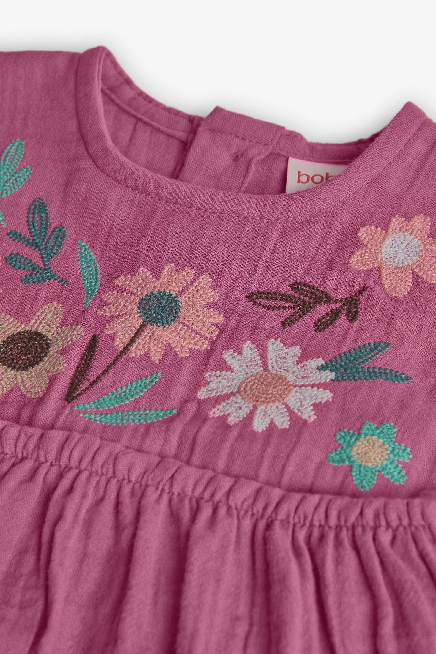 Vestido manga larga bordado para niña