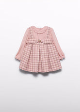 Vestido Tweed Cuadros Rosa Pastel Mayoral