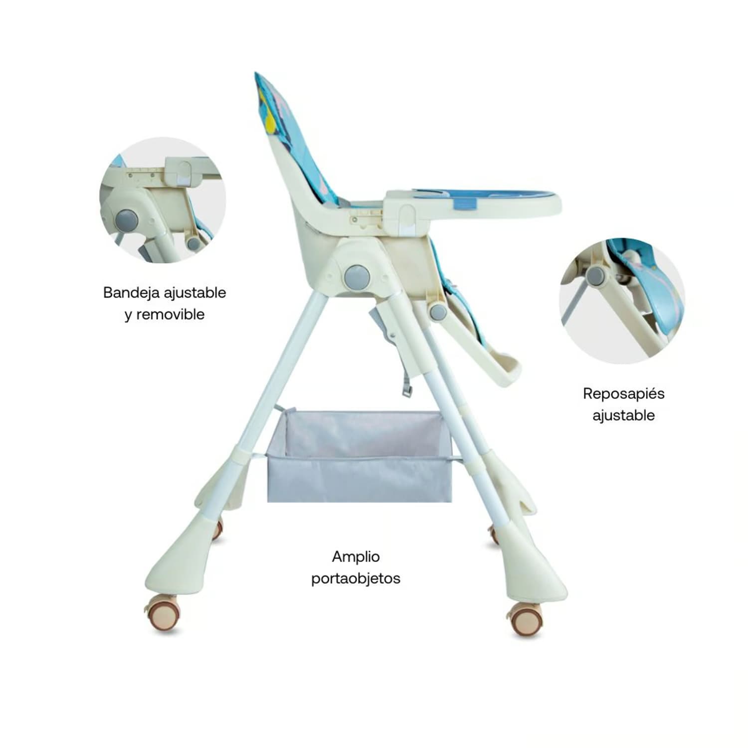 Silla Comedor Aquarella Bebesit Azul