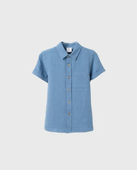 Camisa Manga Corta Bambula Azul Zippy®