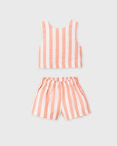 Conjunto Short Rayas Naranja Zippy®