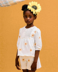 Conjunto ShortMargaritas Blanco Zippy® niña