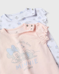 Set 2 Peleles Estampado Minnie Rosa Zippy® detalle