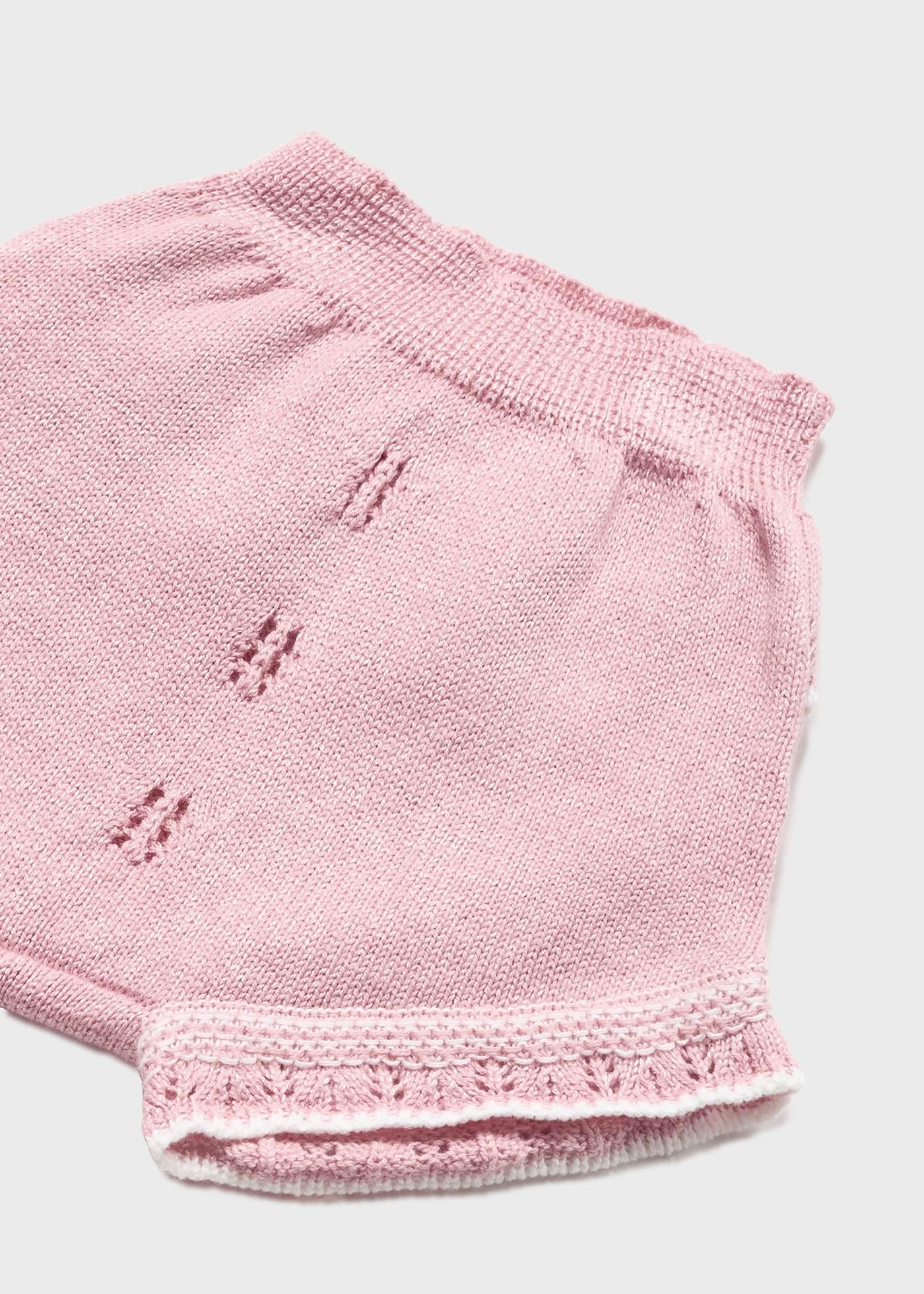 Set 3 Piezas Tricot Tejido Rosa Mayoral Detalles