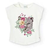 Blusa Leoparda Lentejuelas Blanca Boboli