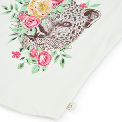 Blusa Leoparda Lentejuelas Blanca Boboli