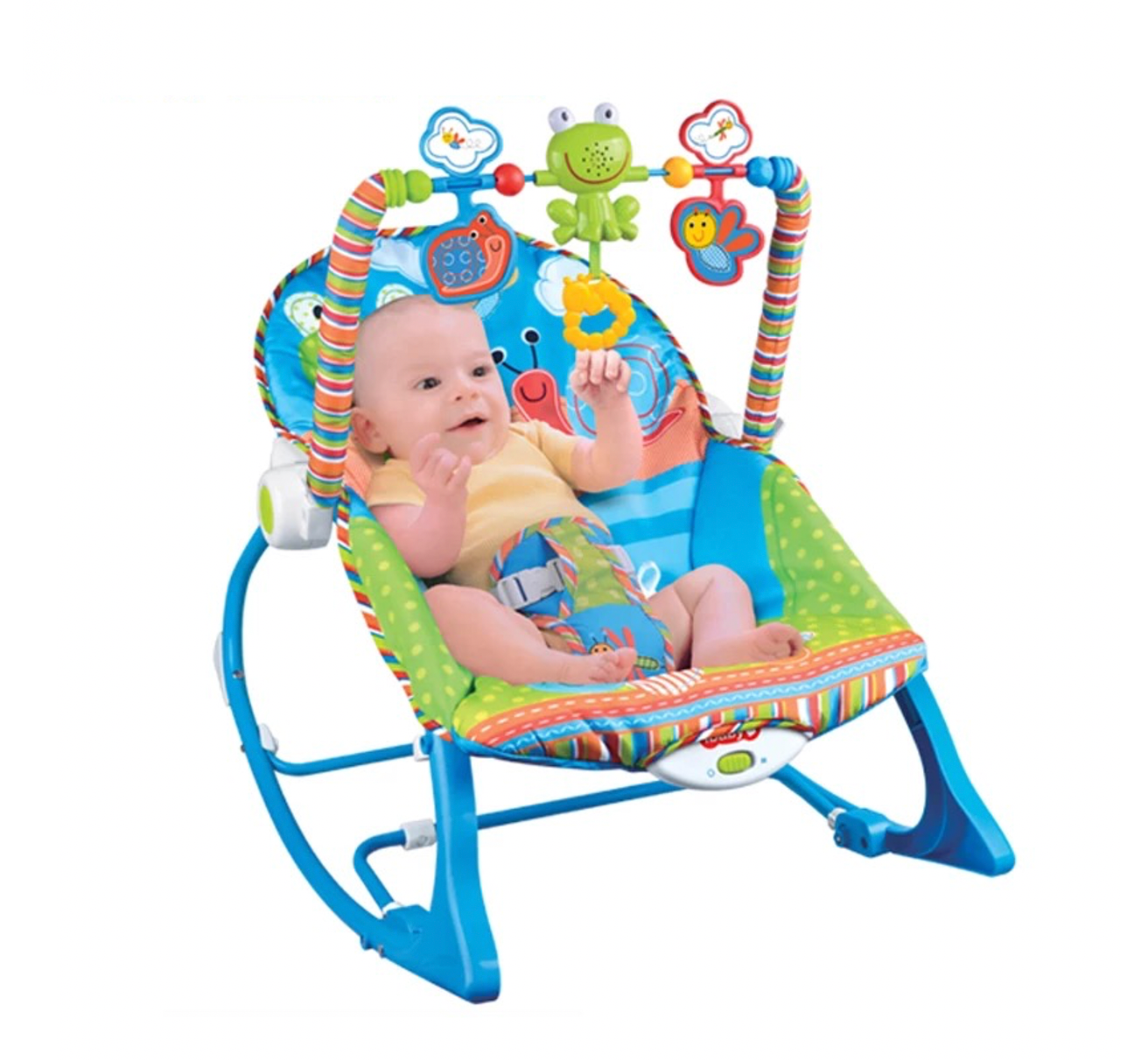 Silla Mecedora Vibradora Musical Sapo Verde