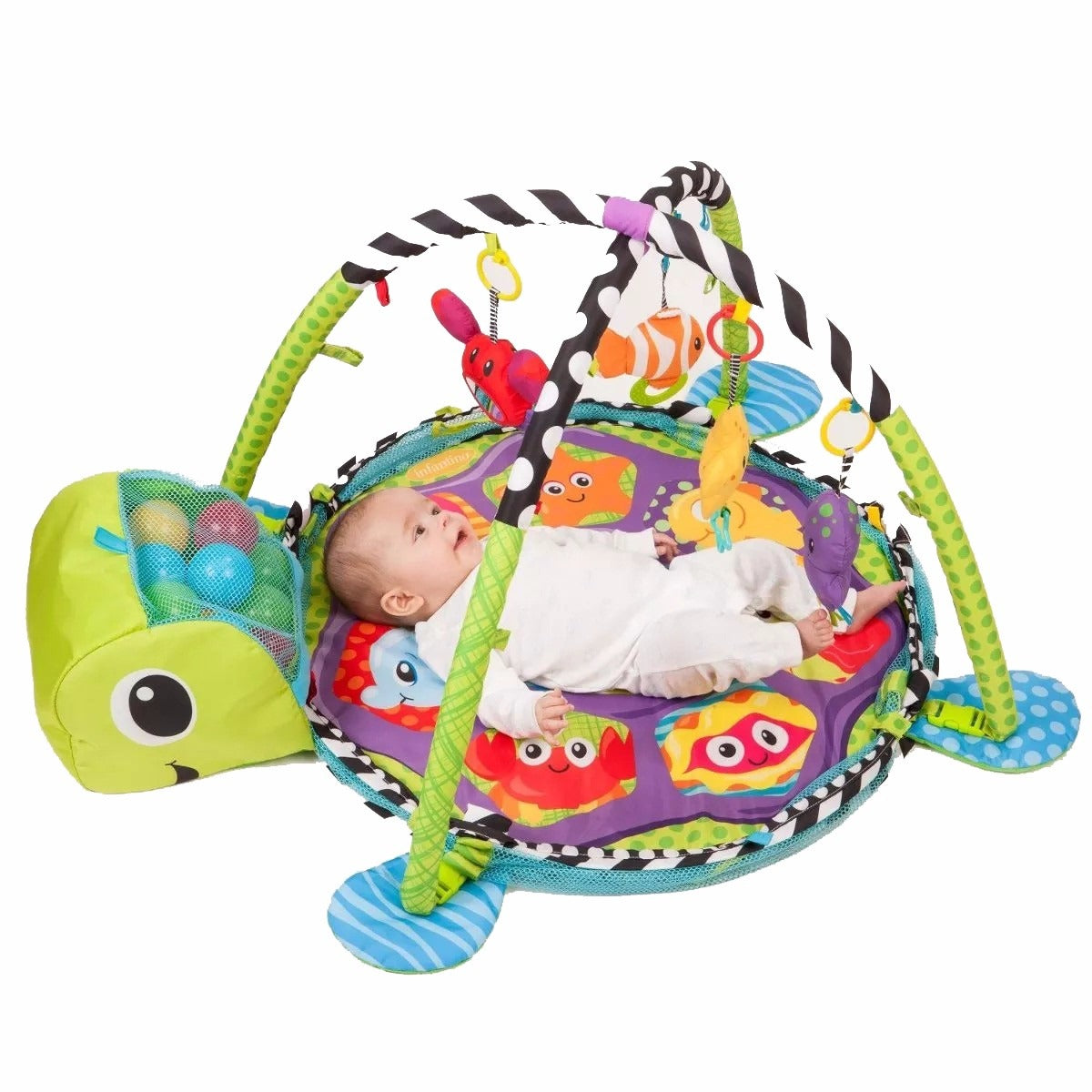 Gimnasio De Pelotas 3 En 1 Tortuga Travesuras Infantiles