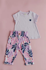 Conjunto 2 Piezas Para Niña Con Pantalón Estampado