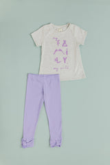 Conjunto Niña Leggins My Family 2 Piezas Lila