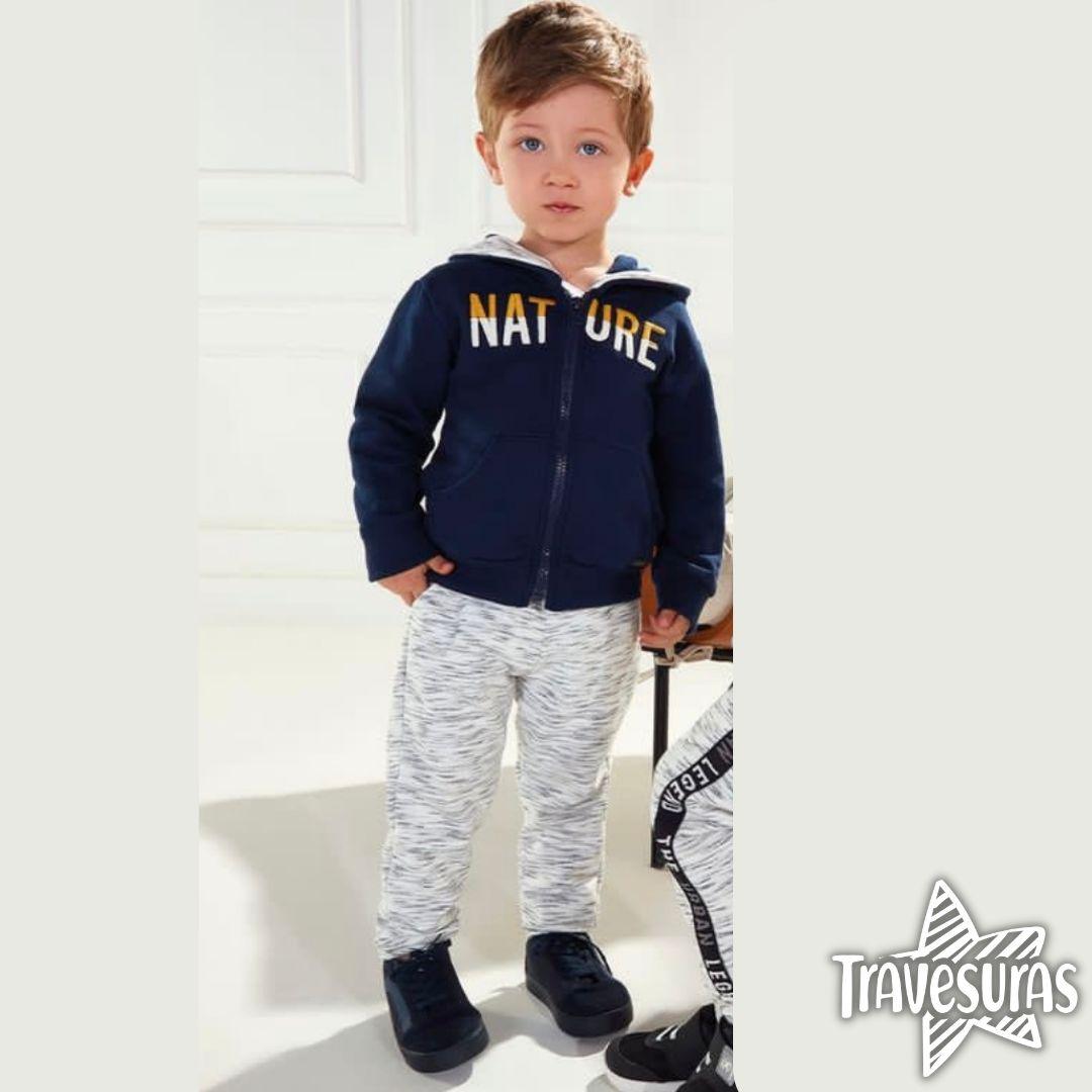 Conjunto Sudadera Letras Nature bebe